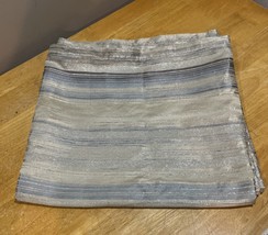 Croscill Striped Shower Curtain Mineral Silver Blue Shiny Polyester 72&quot; ... - $29.69