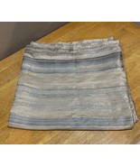 Croscill Striped Shower Curtain Mineral Silver Blue Shiny Polyester 72&quot; ... - $547.59 MXN