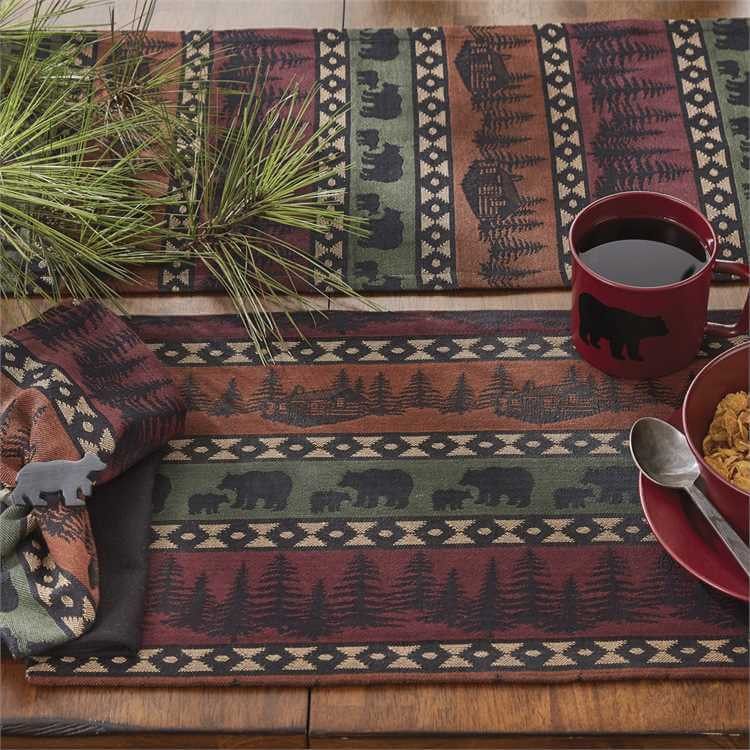 Forest Bear Cotton Placemats Set of 4 - $126.61