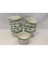 Montgomery Ward Holly Christmas Soup Bowls 5.25&quot; Lot of 10 - £38.30 GBP