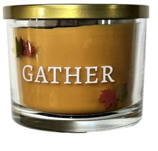 Chesapeake Bay Candle Gather 1633413 Fall Orange Leaves 11 Oz. 3 Wick Glass Jar - £19.17 GBP