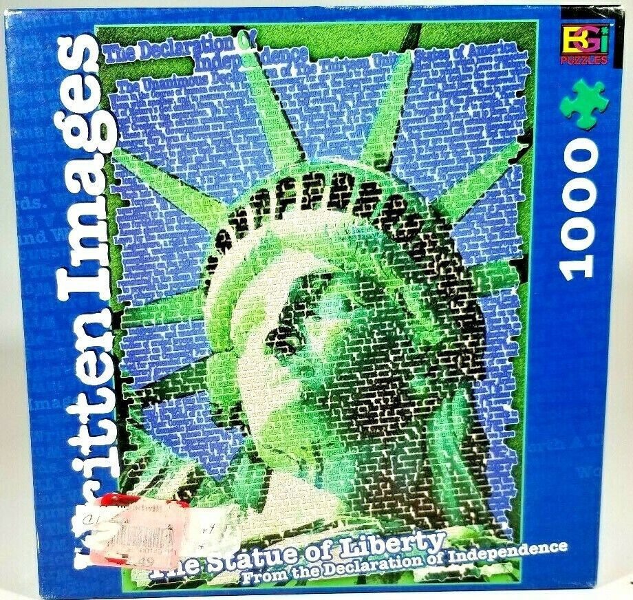 Primary image for Statue of Liberty Written Images Signature 1026 Piece Jigsaw Puzzle 27" x 20"