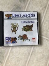 Dakota Collectibles 20 Embroidery Designs Fall Festivities CD 970243 - £14.61 GBP