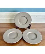 3 Calvin Klein Matte Gray Brown Earth Saucer Japan Swid Powell Stoneware... - $32.99