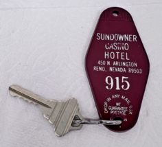Sundowner Casino Hotel Reno Nevada Room Key w Tag - $341.48 MXN