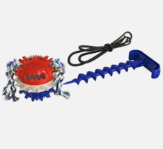 Tug of War Outdoor Treat Dog Ball Teething Chewer Toy &amp; Interactive Rope Chew - £10.53 GBP