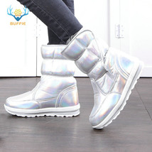 New Winter fashion women boots mixed natural female warm boots waterproof thick  - £45.81 GBP