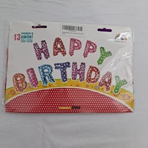 Happy Birthday Balloons 13 Piece 16 Inch Heart Design - £9.47 GBP