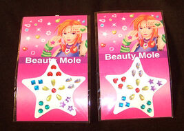 12 CARDS STICK ON BODY JEWELS jewelry stickers jewel - $9.49