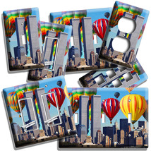 NYC NEW YORK CITY TWIN TOWERS HOT AIR BALLOONS LIGHT SWITCH PLATES OUTLE... - £10.62 GBP+