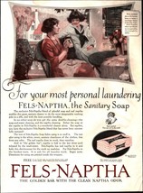 Vintage 1922 FELS-NAPTHA sanitary Soap Bathroom Décor Ephemera 1920&#39;s Print Ad - £20.71 GBP