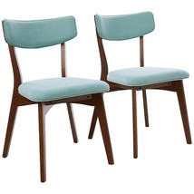 Christopher Knight Home Abrielle Mid-Century Modern Fabric Dining Chairs with Na - £187.93 GBP