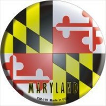 Maryland State Flag Novelty Circle Coaster Set of 4 - £15.85 GBP