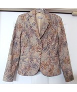 STEILMANN GERMANY Jacket Coat Blazer Paisley Cotton Jacquard Look Vintag... - £31.01 GBP