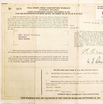 1959 Maritime Telegraph Full Share Stock Subscription Warrant Nova Scoti... - $371.04 MXN