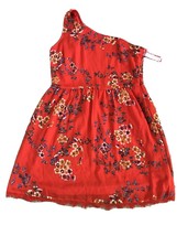 Xhilration One shoulder Orange Floral dress Sleveless Size L - $8.59