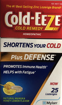 Cold-Eeze Cold Remedy Plus Defense Natural Manuka Honey Lemon 25 Lozenges - £7.68 GBP