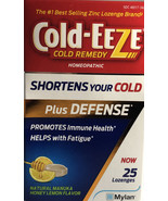 Cold-Eeze Cold Remedy Plus Defense Natural Manuka Honey Lemon 25 Lozenges - $9.78