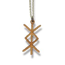 Necklace - Viking Protection Rune - Snake and Cable Link chains - Birch ... - $21.55