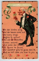 Valentines Day Postcard Tuck Series 4 Man In Tuxedo With Rose Vintage 1908 - £11.31 GBP