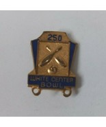 Vintage 250 White Center Bowl Bowling Lapel Hat Pin - €4,77 EUR