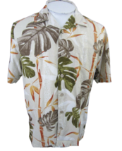 PARADISE SHORES Men Hawaiian ALOHA shirt pit to pit 23 M tropical luau camp tiki - £13.32 GBP