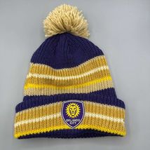 Orlando City Hat Men Yellow Purple Adidas MLS Cuffed Beanie Pom Pom Cap New - $18.05 CAD