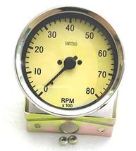 Smiths Replica gauges Speedometer Tacho 100 mm in Yellow/cream face chro... - $40.73