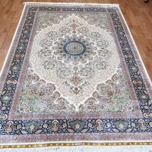 5.5&#39; x 8&#39; Hand Knotted Persian Area Rugs Silk Handmade Floral Living Room Carpet - £1,769.40 GBP