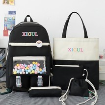 5 Sets/Pcs Woman Laptop Backpack Ribbons School Backpa Cute Cat Schoolbag for Te - £92.53 GBP