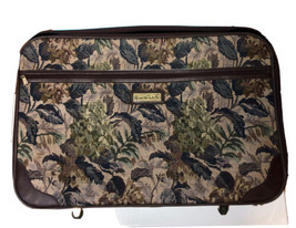 Gloria Vanderbilt Vintage UGLY Floral Pattern Suitcase Bag W/ Wheels - $23.08