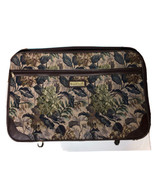 Gloria Vanderbilt Vintage UGLY Floral Pattern Suitcase Bag W/ Wheels - £18.14 GBP