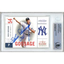 Rich Goose Gossage New York Yankees Auto 2001 Upper Deck Legends of NY BAS Slab - £78.65 GBP