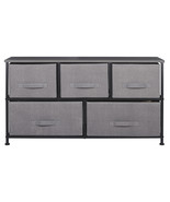 5 Drawers Dresser Storage Rack Tower Home Organizer Metal Frame 21.3&quot; H,... - £59.07 GBP