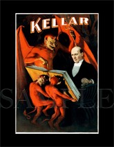8.5x11 Vintage Harry KELLAR Magic Poster Reproduction Fine Print Picture Deco - £9.72 GBP