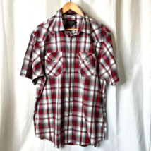 Pendleton Mens Frontier Plaid Shirt Sleeve Pearl Snap Front Shirt Sz L Large - £16.12 GBP