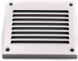 Vent Systems 4&#39;&#39; X 4&#39;&#39; Inch White Air Vent Cover Metal Air Return Grill with Bui - £12.09 GBP