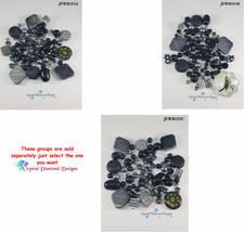 Black &amp; Gray Beauties Mix beads for your Jewelry making - Mosaic Designs Group 7 - £8.48 GBP