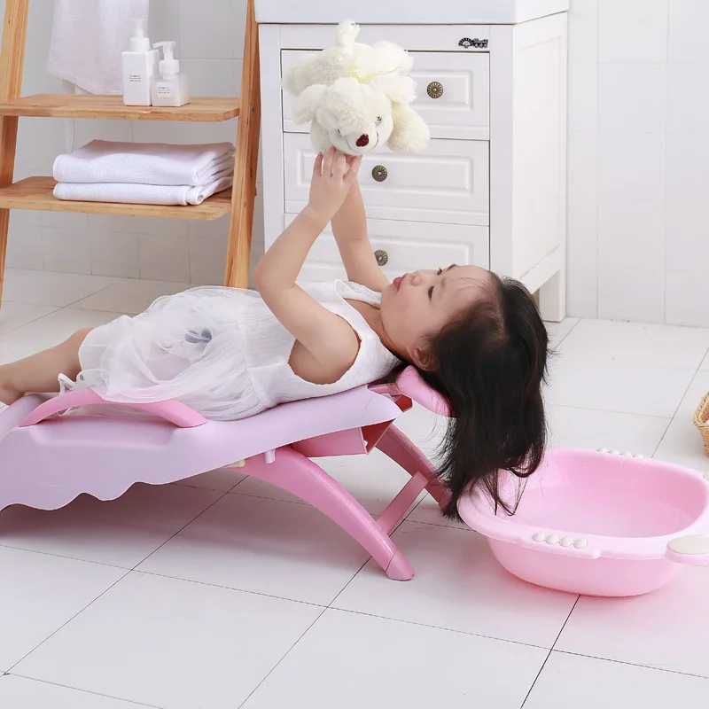 Children&#39;s Shampoo Chair Stool Baby Shampoo Bed Recliner Artifact Child ... - $107.06