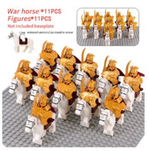 11+11 Pcs Army Castle Knights War Horse White Building Block DIY Fit Lego Gifts - £18.23 GBP