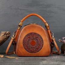 Vintage Handmade Totem Leather Women Bag 2022 New  Designer Handbag Nature Cowhi - £119.28 GBP