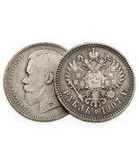 1897-1907 Russia Rublo Lotto Di 2 Argento Monete, Molto Sottile Y 59.3 - £196.61 GBP