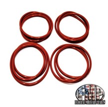 4PK Red O-Rings Military fit Humvee Split Rims Wheel Seal &amp; M1101 M1102 Trailers - £77.32 GBP