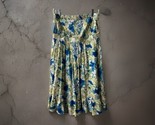 Jonathan Marsin Strapless Mini Dress Womens Size 10 Ruffle Blue Green Cream - $24.70