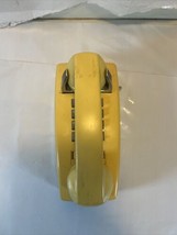 Vintage 1980&#39;s Western Electric Yellow Wall Phone Push Button Bell - $44.55