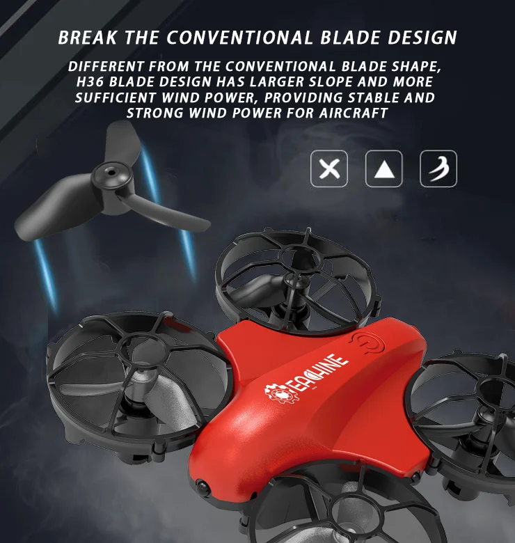 Ne e008 mini drone 2 4g 4ch 6 axis headless mode infrared obstacle avoidance 360 degree thumb200
