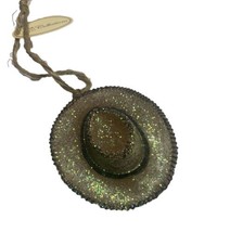 Tii Collections Brown Glitter Cowboy Hat Christmas Ornament nwt - £7.84 GBP