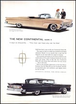 1958 Lincoln Continental Mark III Convertible &amp; Landau Automobile PRINT ... - €6,49 EUR