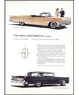 1958 Lincoln Continental Mark III Convertible &amp; Landau Automobile PRINT ... - $140.76 MXN