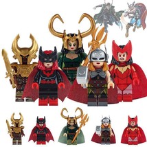 Lady Thor &amp; Lady Loki Heimdall Scarlet Witch Lady Knight Marvel Minifigures - £2.52 GBP